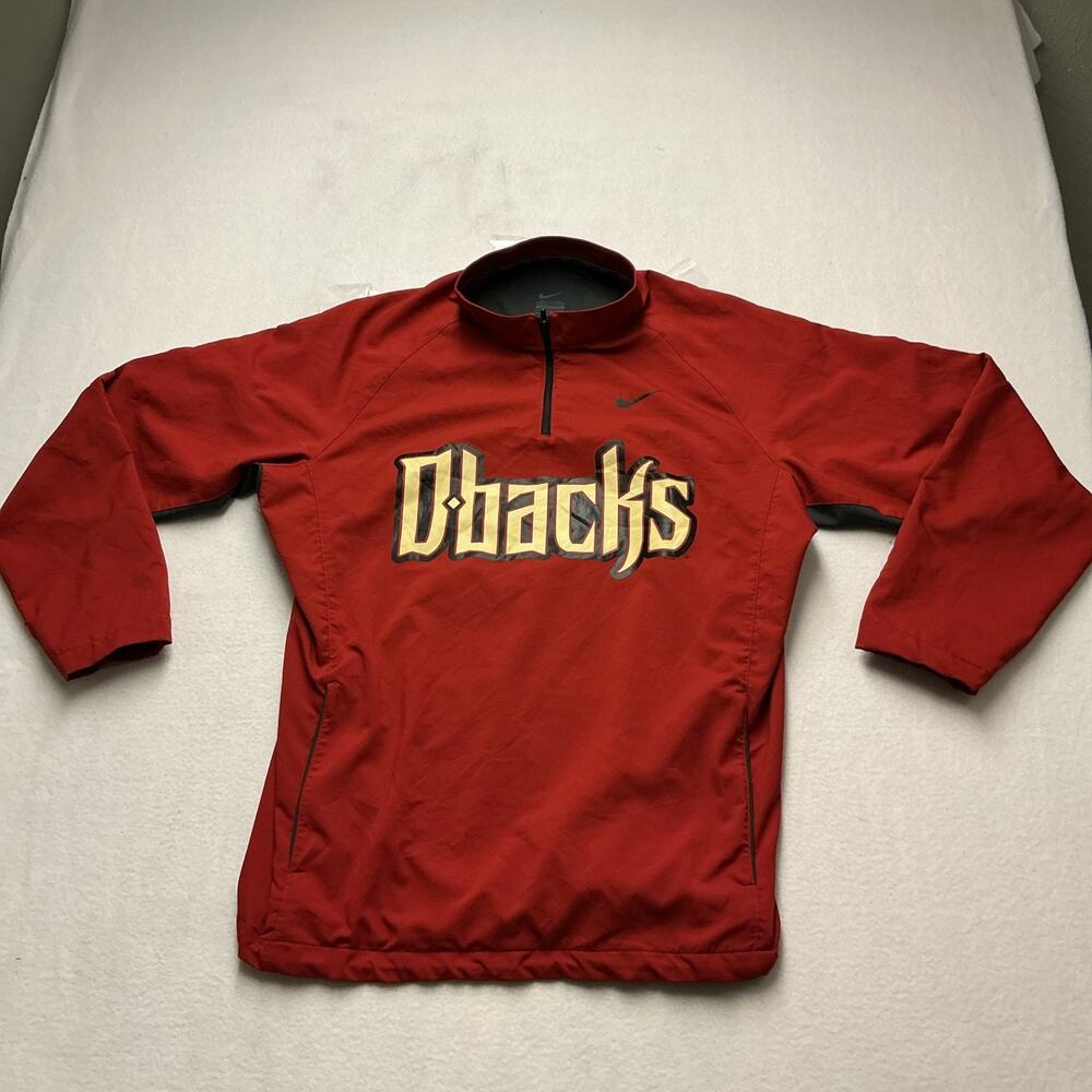 Nike 1/4 Zip Arizona DBacks Jacket Mens Sz L, Red MLB Baseball Pullover, 4191